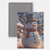 Christmas Snowman Magnet (Vorderseite/Rückseite)