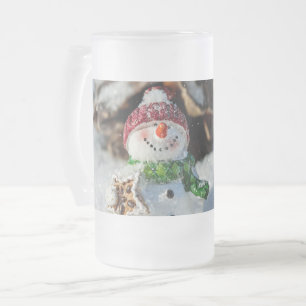 Christmas Snowman Mattiert 16 oz Mattierte Glass-T Mattglas Bierglas