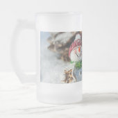 Christmas Snowman Mattiert 16 oz Mattierte Glass-T Mattglas Bierglas (Links)