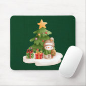 Christmas Snowman Mouse Pad Mousepad (Mit Mouse)