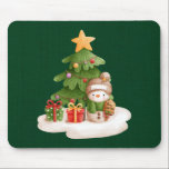 Christmas Snowman Mouse Pad Mousepad<br><div class="desc">Weihnachtsmauspad</div>