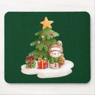 Christmas Snowman Mouse Pad Mousepad