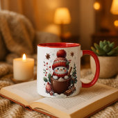 Christmas Snowman Mug, Hot Cocoa Festive Winter Ar Tasse