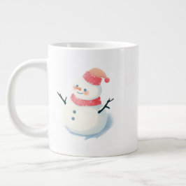Christmas Snowman Mug – Twinkling Holiday Cocoa  Jumbo-Tasse