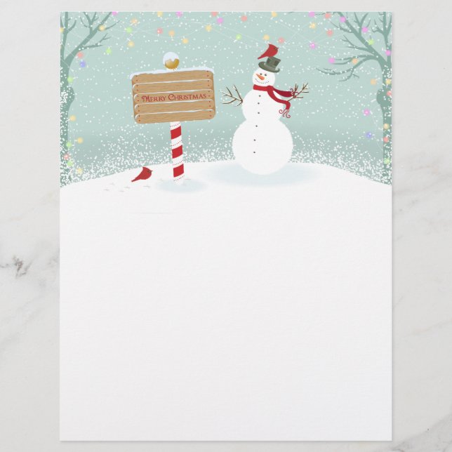 Christmas Snowman North Pole Letterhead (Vorderseite)