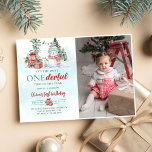 Christmas Snowman Onederful First Birthday Foto Einladung<br><div class="desc">Christmas Snowman Onederful Einladung zum ersten Geburtstag Foto</div>