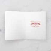 Christmas Snowman Opens Geschenke Feiertagskarte (Innenseite)