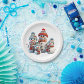 Christmas Snowman Pappteller (Party)
