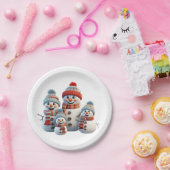 Christmas Snowman Pappteller (Party)