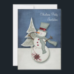 Christmas Snowman Party Einladung<br><div class="desc">Stilvolle und lustige Weihnachtsschneemann Einladung .. kommt mit Umschlägen .. aussenden Dinner Einladungen .. Party lädt .. oder verwenden Sie als Ihre Weihnachtsgrußkarten .. Einladungen von Ricaso.</div>