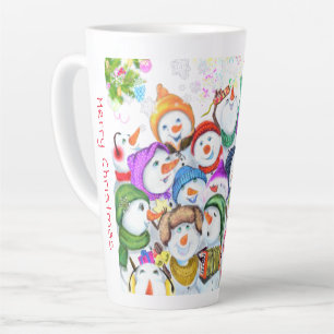 Christmas Snowman Party Latte Tasse