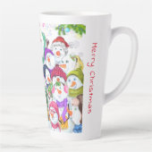 Christmas Snowman Party Latte Tasse (Rechts)