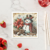 Christmas Snowman Party Napkins Serviette (Beispiel)