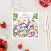 Christmas Snowman Party Napkins Serviette (Beispiel)