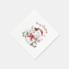 Christmas Snowman Party Paper Napkin Serviette