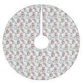 Christmas Snowman Pattern Polyester Weihnachtsbaumdecke (Vorderseite)
