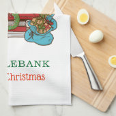 Christmas Snowman Personalisiert Family Geschirrtuch (Viertel Falte)