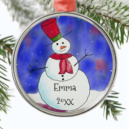 Christmas Snowman Personalisiert Ornament Aus Metall