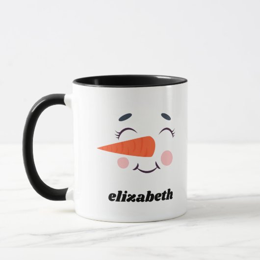 Christmas Snowman Personalisiert Tasse (Links)