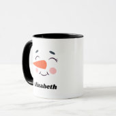 Christmas Snowman Personalisiert Tasse (Vorderseite Links)