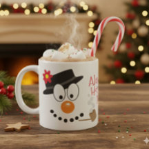 Christmas Snowman Personalize Fun Hot Cocoa or