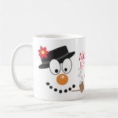 Christmas Snowman Personalize Fun Hot Cocoa or Kaffeetasse (Links)