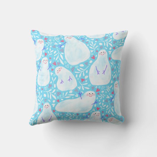 Christmas Snowman Pillow Kissen (Rückseite)