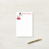 Christmas Snowman Post It Notes Post-it Klebezettel (Auf Schreibtisch)