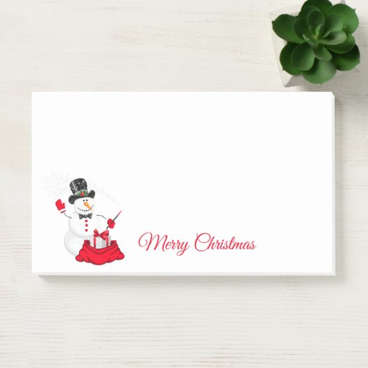 Christmas Snowman Post It Notes Post-it Klebezettel (Büro)