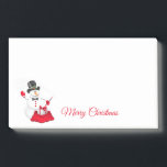 Christmas Snowman Post It Notes Post-it Klebezettel<br><div class="desc">Dieser Beitrag ist in einem festlichen Weihnachts-Schneemann-Kunstdruckdesign gezeigt. Passen Sie dieses Objekt an oder kaufen Sie,  wie es ist</div>