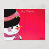 Christmas Snowman Postcard Postkarte (Rückseite)