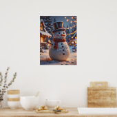 Christmas Snowman Poster (Küche)