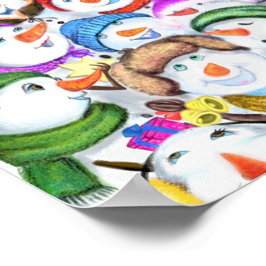 Christmas Snowman Poster (Ecke)