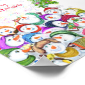 Christmas Snowman Poster (Ecke)