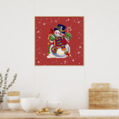 Christmas Snowman Poster (Küche)
