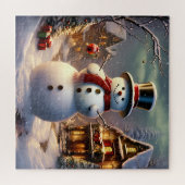 Christmas Snowman Puzzle (Horizontal)