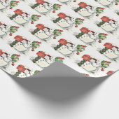 Christmas Snowman Red Mailbox Geschenkpapier (Ecke)