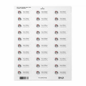 Christmas Snowman Return Address Label (Vorne)