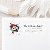 Christmas Snowman Return Address Label (Insitu)