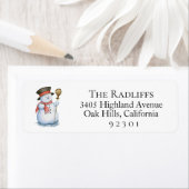 Christmas Snowman Return Address Label (Insitu)