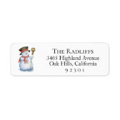 Christmas Snowman Return Address Label (Vorne)