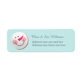 Christmas Snowman Return Address Label (Vorne)