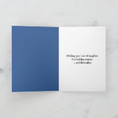 Christmas Snowman Scowling at a Rabbit Karte (Innenseite)