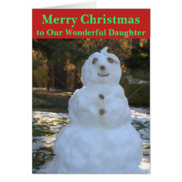 Christmas Snowman Seashell Daughter Card