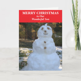 Christmas Snowman Son Card Feiertagskarte