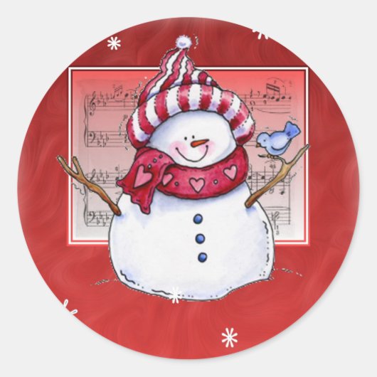 Christmas Snowman Sticker (Vorderseite)