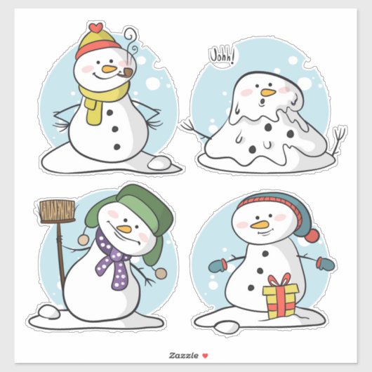 Christmas Snowman Sticker (Blatt)