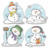 Christmas Snowman Sticker (Vorderseite)