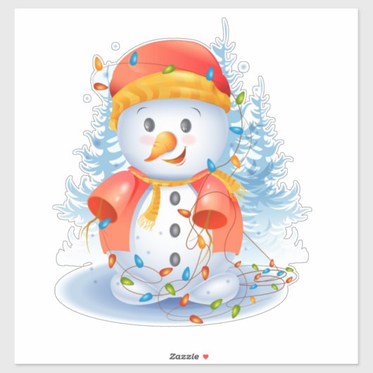 Christmas Snowman Sticker (Blatt)