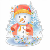 Christmas Snowman Sticker (Vorderseite)